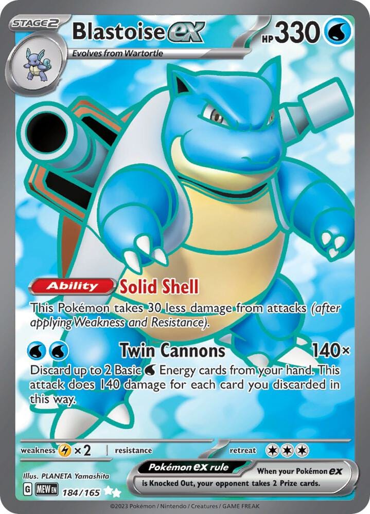 Pokémon Blastoise ex (MEW 184)