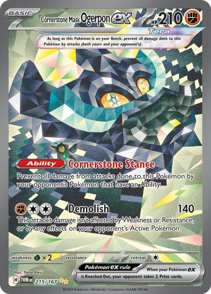 Pokémon Cornerstone Mask Ogerpon ex (TWM 215)