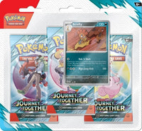 Laden Sie das Bild in den Galerie-Viewer, Pokémon Scrafty Pokemon TCG - Journey Together - 3-Pack Blister
