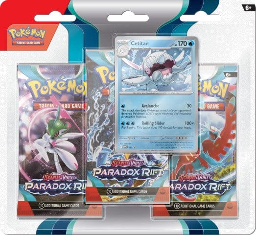 Pokémon Cetitan Pokemon TCG - Scarlet & Violet - Paradox Rift - 3-Pack Blister 820650854033