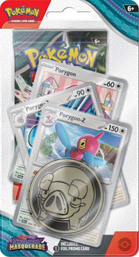 Laden Sie das Bild in den Galerie-Viewer, Pokémon Porygon-Z Pokemon TCG - Twilight Masqeurade -  Premium Checklane Blister 820650857942
