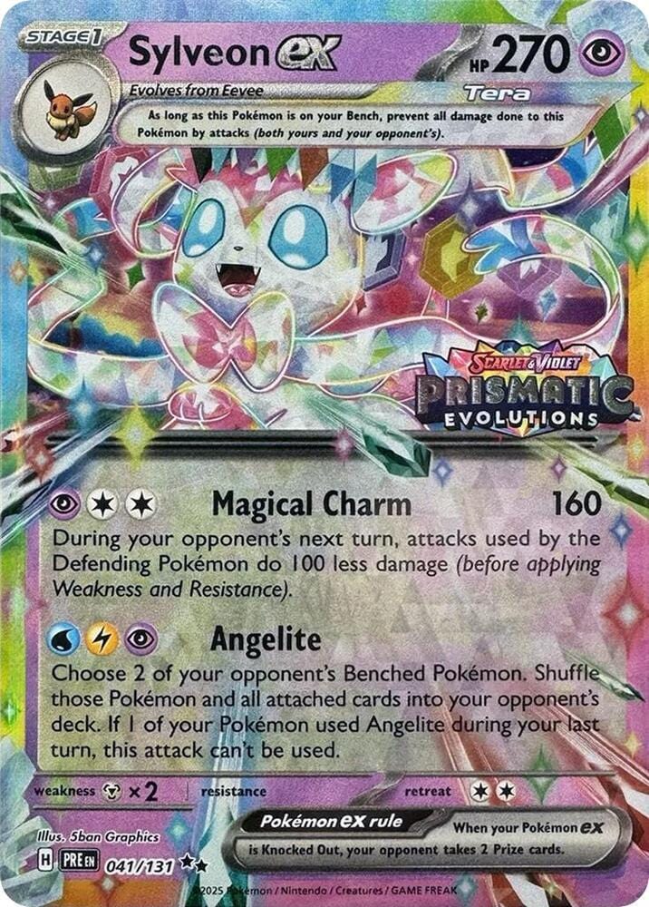 Pokémon Sylveon ex (xPRE 041) - Prismatic Evolutions Stamp