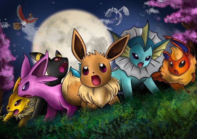 Pokémon - Eeveelutions Fine Art (Fotografische print)