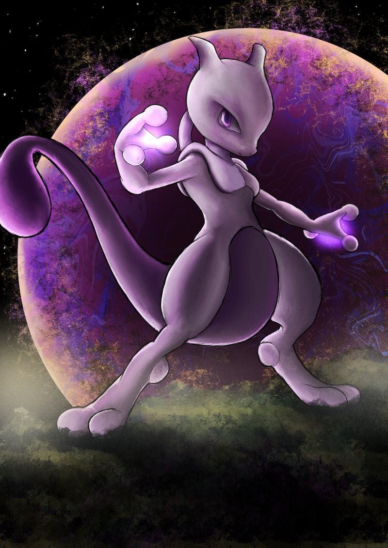 Pokémon - Mewtwo Fine Art (Fotografische print)