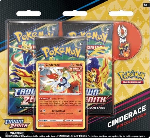 Pokémon Cinderace Pokemon Crown Zenith Pin Collection 820650851933